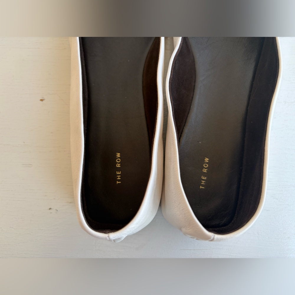 The Row Square Toe Ballet Flats White 9.5 - Picture 5 of 9
